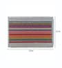 Grey Geometric Polyester 23 x 15 Inches Anti Skid Door Mat