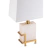 White Onyx Luxe Marble Geometry Table Lamp