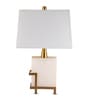 White Onyx Luxe Marble Geometry Table Lamp