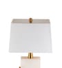 White Onyx Luxe Marble Geometry Table Lamp