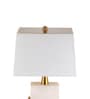 White Onyx Luxe Marble Geometry Table Lamp