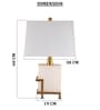 White Onyx Luxe Marble Geometry Table Lamp