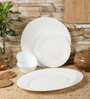Classic 19 Pcs White Opalware Dinnerware Set