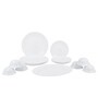 Classic 19 Pcs White Opalware Dinnerware Set