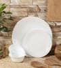 Classic 24 Pcs White Opalware Dinnerware Set