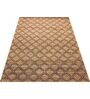 White Ozersk Geometric Jute 5ft x 8ft Hand Woven Carpet