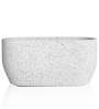 White PCTR Marble rectangular 2411 Planter