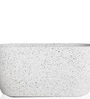 White PCTR Marble rectangular 2411 Planter