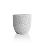 White Pcup Marble Round 6 Inches Planter