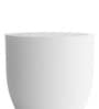White Pcup Round 8 Inches Planter