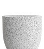White PcupMarble Round 12 Inches Planter