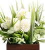 White Peafowl Potted Artificial Plant