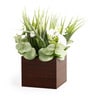 White Peafowl Potted Artificial Plant