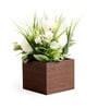 White Peafowl Potted Artificial Plant