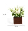 White Peafowl Potted Artificial Plant