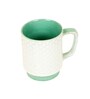 White Pearl  Green  Ceramic (Set of 6) Tea Cups