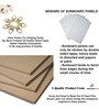 White Pinewood White Wood Framed Landscape Art Panel Set of 5