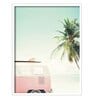 White Canvas Framed People and Places Art Print