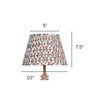 White Pink Block Print Empire Lampshade