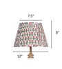 White Pink Block Print Empire Lampshade
