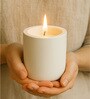 White Plain Clay Candle Jar