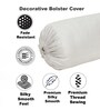 White plain TC Polyester Blend 2 Bolster Covers