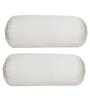 White plain TC Polyester Blend 2 Bolster Covers