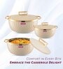White Plastic & Steel 3Pcs Insulated Thermoware Casserole