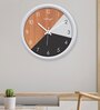White Plastic 12-Inch Curve Modern (Quartz Movement) Wall Clock