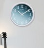 White Plastic 12-Inch Curve Sky View (Quartz Movement) Wall Clock