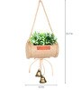 White Plastic Artificial Bonsai in Jute Duffle with Bells