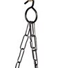 White Plastic Garden Essential Hanging Planter with Elegant Wicker Design with Chain 8 Inch