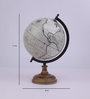 White Plastic Designer Geographical Map Table Globe