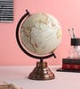 White Plastic Geographical Map Table Globe