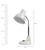 White Shade Study Lamp With Plastic Base