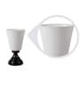 Noel White Plastic Shade Table Lamp With Metal Base