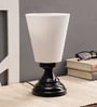 Noel White Plastic Shade Table Lamp With Metal Base