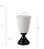 Noel White Plastic Shade Table Lamp With Metal Base
