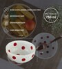 (Set Of 2) Polka Dot Porcelain Snack Bowl (White & Red)