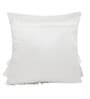 White Textured Poly Satin 16 x 16 Inches Cushion Covers (Set of 2)