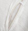 White Textured Poly Satin 16 x 16 Inches Cushion Covers (Set of 2)