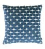White Geometric Poly Cotton 16 x 16 Inches Cushion Cover