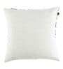 White Geometric Poly Cotton 16 x 16 Inches Cushion Cover