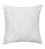 White Polycotton Floral 16x16 inches Cushion Cover Set of 5