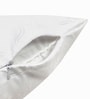 White Polycotton Floral 16x16 inches Cushion Cover Set of 5