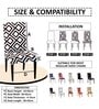 White Polycotton Geometric 14x18 Inches Chair Covers  (1 piece)