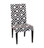 White Polycotton Geometric 14x18 Inches Chair Covers  (1 piece)