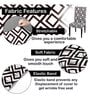 White Polycotton Geometric 14x18 Inches Chair Covers  (1 piece)