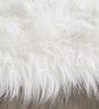 White Polyester 5 x 5 Feet Shaggy Carpet