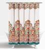 White Shower Polyester 6 Ft Semisheer Eyelet Shower Curtain